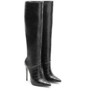 Elegant Black Knee-High Women's Boots
